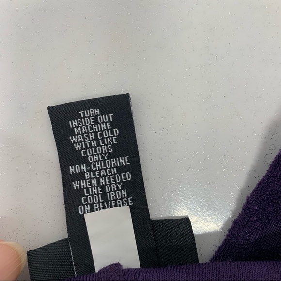 Catherines Anywear Cardigan 1X 18/20  Purple Open Stretch 3/4‎ Sleeve Lagenlook - Picture 7 of 9